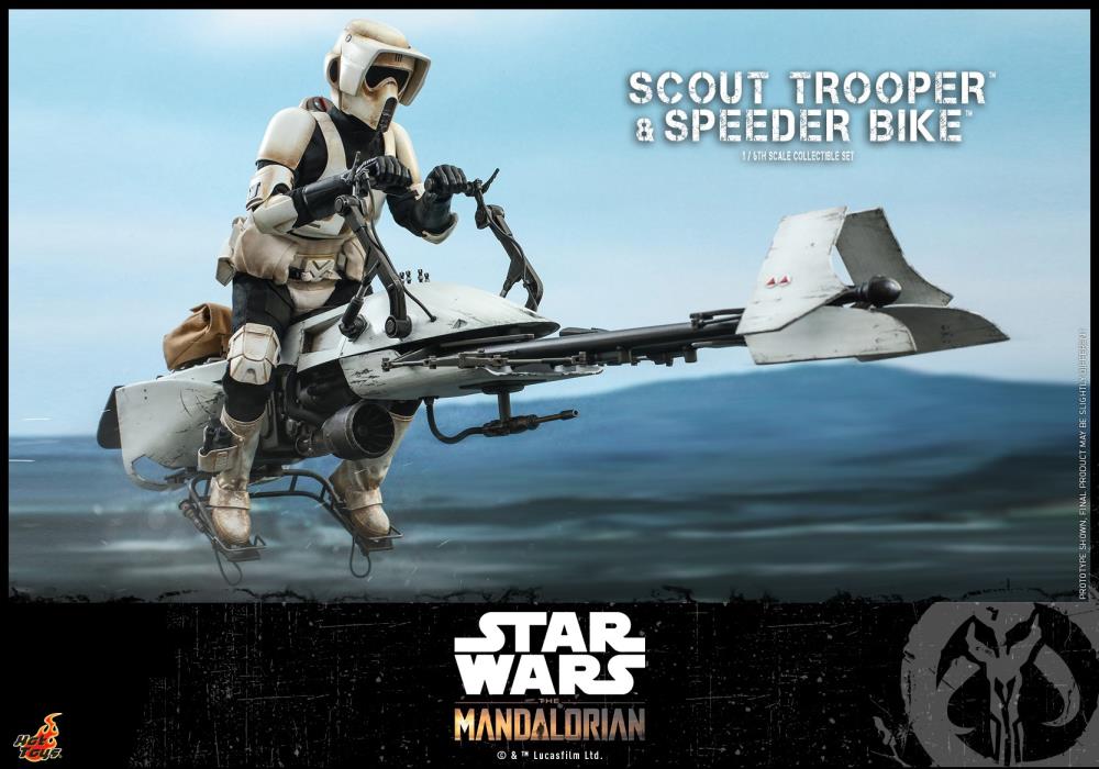 Star Wars The Mandalorian: Scout Trooper With Speeder Bike 1/6 Figure TMS017