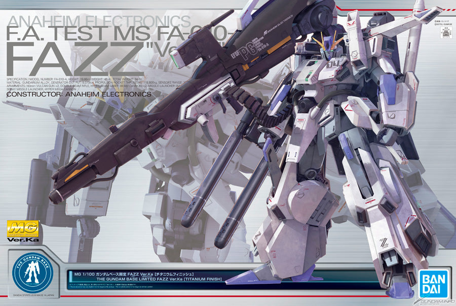 MG FAZZ Ver. Ka [TITANIUM FINISH] The Gundam Base Limited – MOTHERBASE