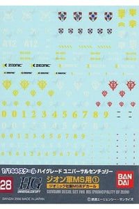 Gundam Decal 028 - Principality of Zeon