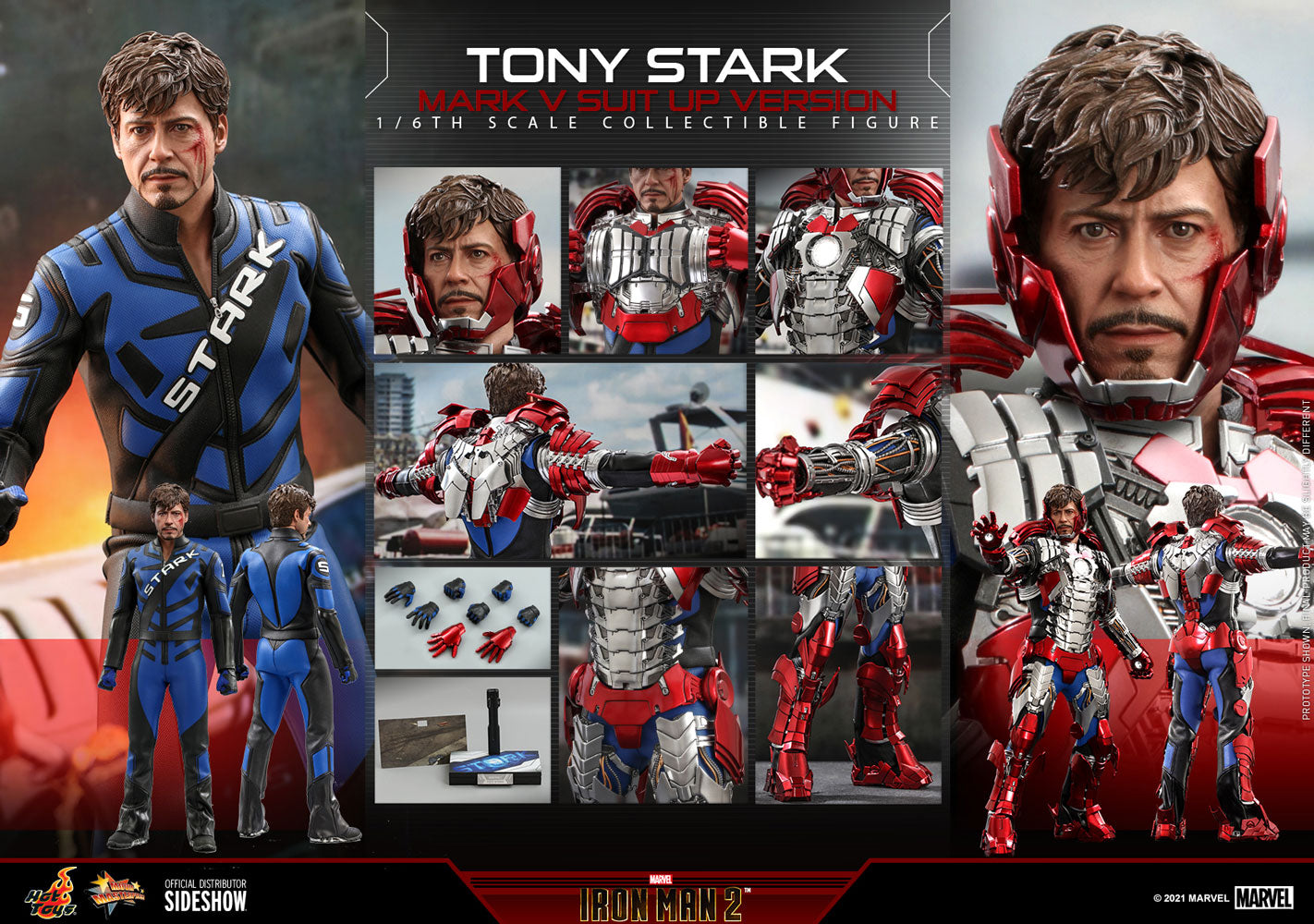 Iron Man 2 - Tony Stark (Mark V Suit Up Ver.) MMS600-D18